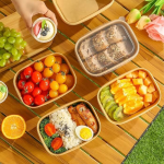 Renctangle Kraft Paper Box with PET Lid - Image 2