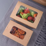 Kraft Paper Food Box with Window - Image 2