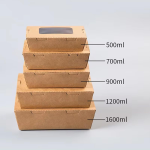 Kraft Paper Food Box with Window